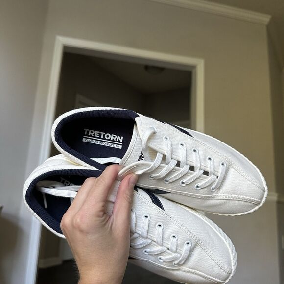 Tretorn Womens NYLITE PLUS CANVAS NAVY BLUE/WHITE Sneaker US Sz 9 NWOT - Picture 7 of 11